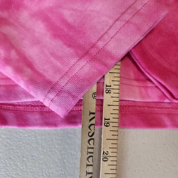 BP Nordstrom Women's‎ Henley Crop Tie Dye Sweatshirt Pink Size L NWT - Picture 10 of 11